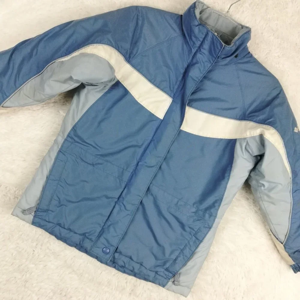 Columbia Girls Jacket‎ Insulated Blue Full Zip Pockets Youth 7/8